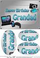 A5 Birthday Grandad Gadgets N Gizmos Oval Pyramage Topper