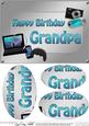 A5 Birthday Grandpa Gadgets N Gizmos Oval Pyramage Topper