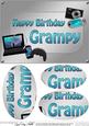 A5 Birthday Grampy Gadgets N Gizmos Oval Pyramage Topper