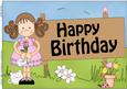A4 Girlz Zoe's Rose Birthday Card Topper
