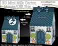 3D Country Cottage Milk Carton Money or Treat Box