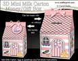 3D Beach Hut Holiday Milk Carton Money or Treat Box Mini Kit