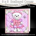 8 x 8 Teddy Tess's Present Scalloped Corner Kit