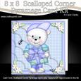 8 x 8 Teddy Ed's Present Scalloped Corner Kit