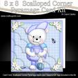8 x 8 Teddy Ed's Football Scalloped Corner Kit