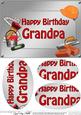 A5 Birthday Grandpa Handyman Tools Oval Pyramage Topper