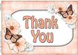 A4 Thank You Flowers & Butterflies Card Topper