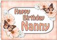 A4 Birthday Nanny Flowers & Butterflies Card Topper
