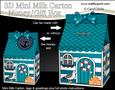 3D Beach Hut Holiday Milk Carton Money or Treat Box Mini Kit