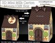 3D Country Cottage Milk Carton Money or Treat Box