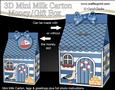 3D Beach Hut Holiday Milk Carton Money or Treat Box Mini Kit