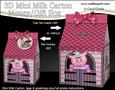 3D Zoe Piggy Sty Milk Carton Money or Treat Box