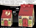 3D Country Cottage Milk Carton Money or Treat Box