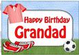 A4 Birthday Grandad Football Card Topper