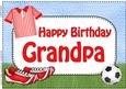 A4 Birthday Grandpa Football Card Topper