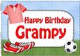 A4 Birthday Grampy Football Card Topper