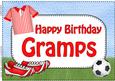 A4 Birthday Gramps Football Card Topper