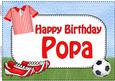 A4 Birthday Popa Football Card Topper