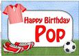 A4 Birthday Pop Football Card Topper
