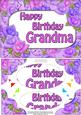 A5 Birthday Grandma Time for Roses Scallop Corners and Pyram
