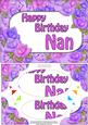 A5 Birthday Nan Time for Roses Scallop Corners and Pyram