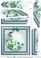 Spring Flowers Quick Card with Fan Pyramage Topper