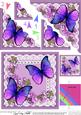 Butterflies and Flowers on Lace Scallop Corner Side Stacker