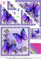 Butterflies and Flowers on Lace Scallop Corner Side Stacker