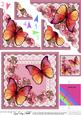 Butterflies and Flowers on Lace Scallop Corner Side Stacker
