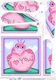 Freya Frog's Love Heart Fan Pyramage Topper