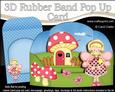 3D Girlz Fairy Fiz Rubber Band Pop Up Scene Card