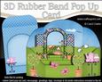 3D Garden Gazebo & Bench Rubber Band Pop Up Scene Card