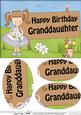 A5 Girlz Liz Birthday Granddaughter Oval Pyramage Topper