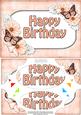 A5 Birthday Butterflies & Flowers Scallop Corner