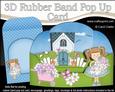 3D Girlz Liz's Flowers Rubber Band Pop Up Scene Card