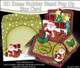 3D Xmas Rooftop Santa Rubber Band Pop Up Box Card