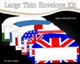6 Large Slim Flag Envelopes Kit
