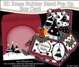 3D Xmas Trees Rubber Band Pop Up Box Card