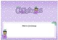 Xmas Christmas Lantern & Pointsettia Large Dl Insert