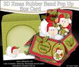 3D Xmas Lambs Rubber Band Pop Up Box Card