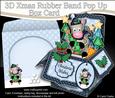 3D Xmas Sledging Gigi Horse Rubber Band Pop Up Box Card