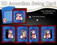 3D Christmas Santa & Friends Accordion Swing Card