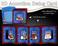 3D Christmas Hoot & Little Hoot Owls Accordion Swing Card
