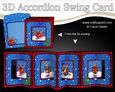 3D Christmas Rudolph Accordion Swing Card