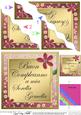 Italian Birthday Twin Sister Flowers Wavy Corner Stacker