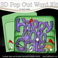 3D 40th Birthday Craig Golf Pop Out Word Card