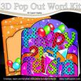 3D 21st Birthday Teisha Celebrations Pop Out Word Card