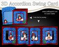 3D Christmas Penguins Accordion Swing Card
