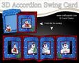 3D Christmas Ben Polar Bear Accordion Swing Card