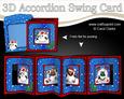 3D Christmas Snowball Fun Accordion Swing Card